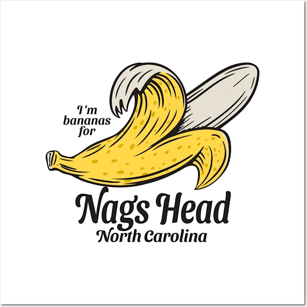 Nags Head, NC Summertime Vacationing Going Bananas Wall Art by Contentarama